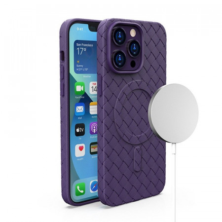 Гръб Woven MagSafe - iPhone 15 - лилав