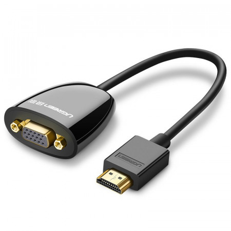 Еднопосочен видео кабел UGREEN HDMI към VGA FHD черен