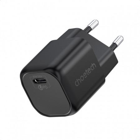 Зарядно за стена CHOETECH GaN 30W USB Type C PD (PD5007) черно