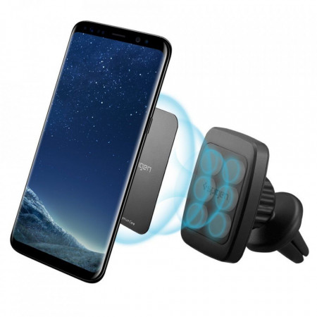 Магнитна стойка за телефон за вентилационен отвор SPIGEN H12 черна