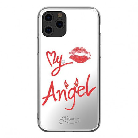 Огледален гръб KINGXBAR Angel с оригинални кристали Swarovski - iPhone 11 Pro Max прозрачен