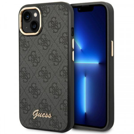 Оригинален гръб GUESS 4G Vintage Gold Logo GUHCP14MHG4SHK - iPhone 14 Plus черен