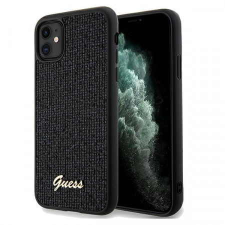 Оригинален гръб GUESS Disco Metal Script - iPhone 11 черен