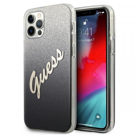 Оригинален гръб GUESS Glitter Gradient GUHCP12LPCUGLSBK - iPhone 12 Pro Max черен