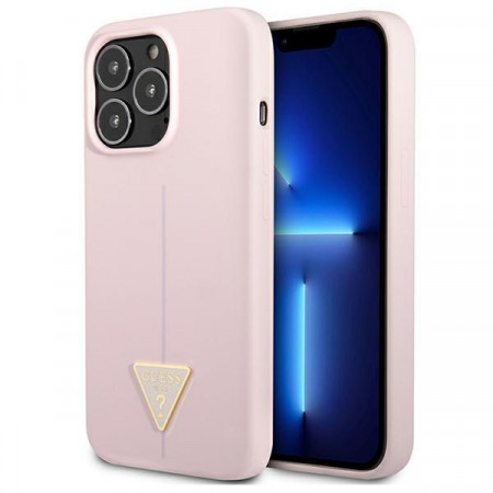 Оригинален гръб GUESS Silicone Triangle GUHCP13XSLTGU - iPhone 13 Pro Max лилав