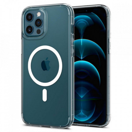 Оригинален гръб SPIGEN Ultra Hybrid MagSafe - iPhone 12 Pro Max бял