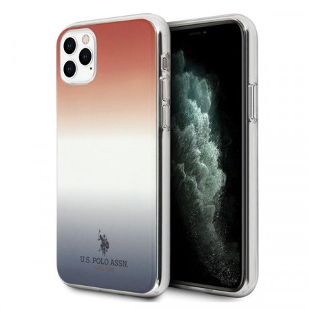 Оригинален гръб US POLO Gradient USHCN58TRDGRB - iPhone 11 Pro син / червен