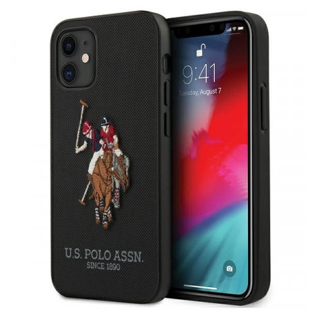 Оригинален гръб US POLO Polo Embroidery USHCP12SPUGFLBK - iPhone 12 mini черен