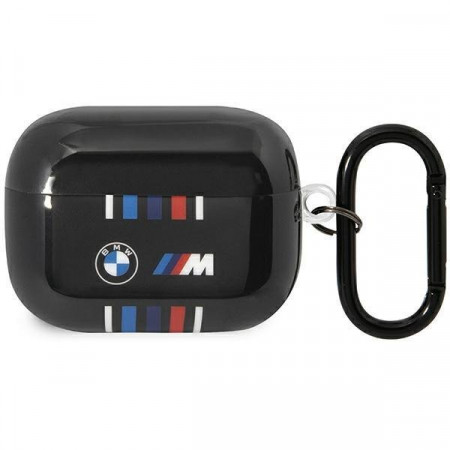Оригинален калъф за слушалки BMW Multiple Colored Lines BMAP22SWTK - AirPods Pro черен