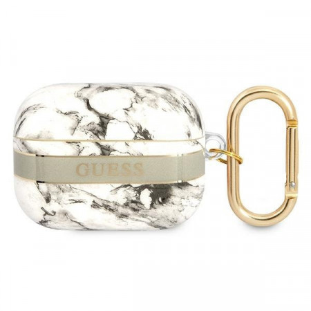 Оригинален калъф за слушалки GUESS Marble Strap GUAPHCHMAG - AirPods Pro сив