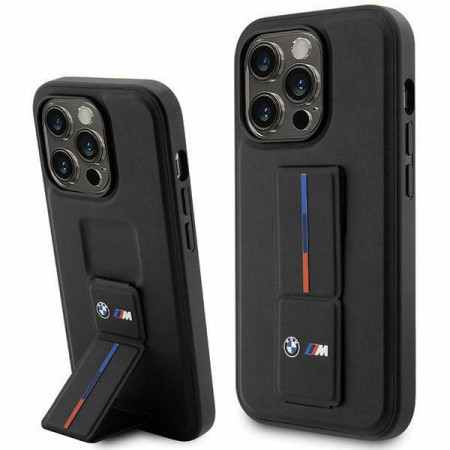 Оригинален твърд гръб BMW Grip Hot Stamp BMHCP14X22GSLK - iPhone 14 Pro Max черен