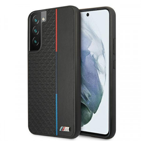 Оригинален твърд гръб BMW M Collection Triangles BMHCS22MTRTBK - Samsung Galaxy S22+ черен