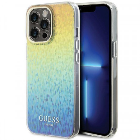 Оригинален твърд гръб GUESS IML Faceted Mirror Disco Iridescent - iPhone 15 Pro Max многоцветен