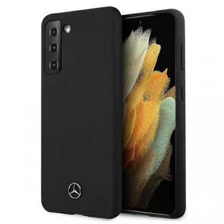 Оригинален твърд гръб MERCEDES Silicone MEHCS21 5GSSILBK - Samsung Galaxy S21 5G черен