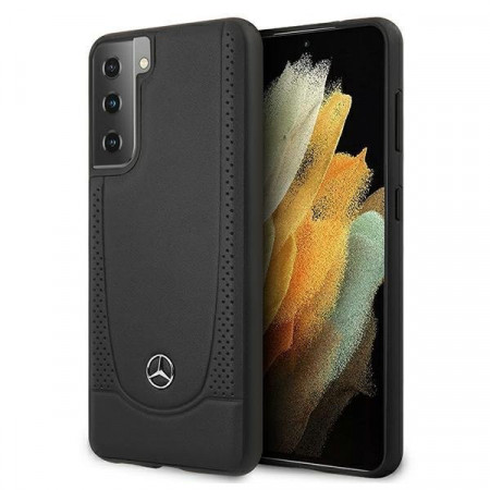 Оригинален твърд гръб MERCEDES Urban MEHCS21MARMBK - Samsung Galaxy S21+ 5G черен