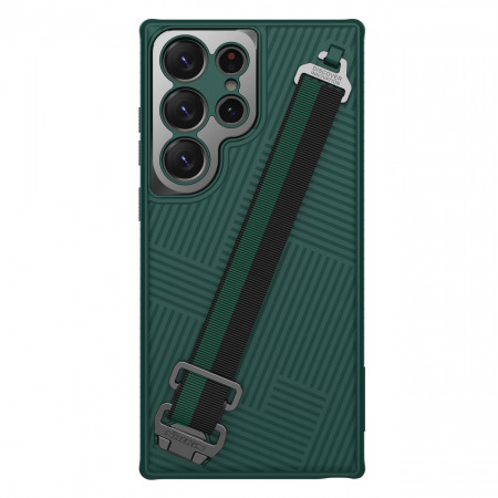 Подсилен гръб с каишка за китка Nillkin Strap - Samsung Galaxy S23 Ultra зелен