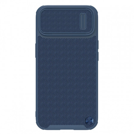 Подсилен гръб с подвижно покритие за камерата NILLKIN Textured S MagSafe - iPhone 14 син