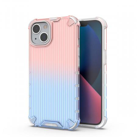 Подсилен гръб Ombre Protect - iPhone 14 розов / син - Img 1