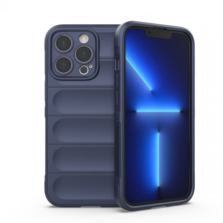 Подсилен гъвкав гръб Magic Shield - iPhone 13 Pro тъмносин