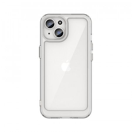 Прозрачен гръб с гел рамка Outer Space - iPhone 15 Plus прозрачен