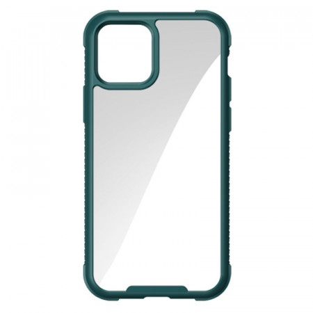 Прозрачен твърд гръб с рамка JOYROOM Frigate - iPhone 12 mini зелен