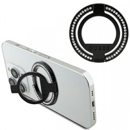 Ринг държач GUESS MagSafe GUMRSALDGK черен