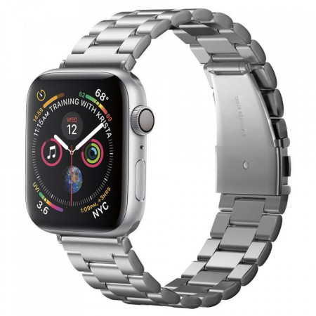 Стоманена каишка SPIGEN Modern Fit - Apple Watch 44mm Series 4 / 42mm Series 3 / 42mm Series 2 / 42mm (1st gen) сребърен - Img 1
