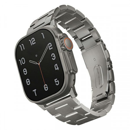 Стоманена каишка UNIQ Osta - Apple Watch Ultra 49mm / Ultra 2 49mm / 45mm Series 9 / 45mm Series 8 / 45mm Series 7 / 44mm SЕ (2nd gen) / 44mm SE / 44mm Series 6 / 44mm Series 5 / 44mm Series 4 / 42mm Series 3 / 42mm Series 2 Series 1 / 2 / 3 / 4 / 5 / 6 /