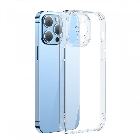 Стъклен гръб BASEUS SuperCeramic Glass с комплект за почистване - iPhone 13 Pro прозрачен