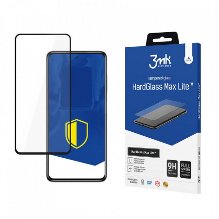 Стъклен протектор с пълно покритие 3mk Hard Glass Max Lite - Xiaomi Poco X3 / X3 NFC / X3 Pro с черна рамка