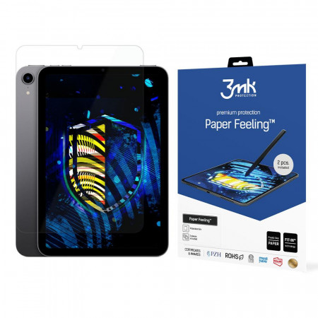 2 бр. гъвкав протектор подходящ и за стилус 3mk Paper FEeling - iPad mini 8.3&quot; (6th gen 2021) 8.3 - Img 1