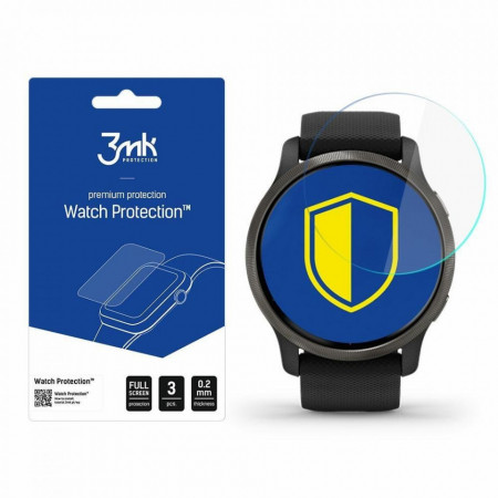 3 бр. гъвкав протектор с пълно покритие 3mk Watch Protection v. ARC+ - Garmin Venu 2 Plus