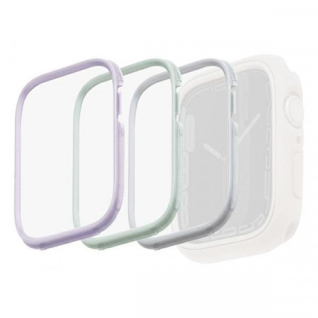 3 бр. рамки за UNIQ Moduo - Apple Watch 40mm SE / 41mm Series 8 / 41mm Series 7 / 40mm Series 6 / 40mm Series 5 / 40mm Series 4 градински чай-люляк-бял