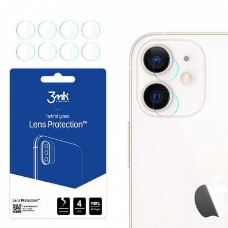 4 бр. гъвкав протектор за камера 3mk Lens Protection - iPhone 12 / 12 Pro