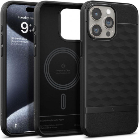 Гръб CASEOLOGY Parallax MagSafe - iPhone 15 Pro черен мат
