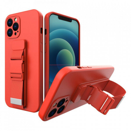 Гръб Rope с каишка - Samsung Galaxy S22 Ultra червен