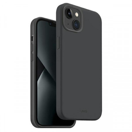 Гръб UNIQ Lino Hue Magclick - iPhone 14 Plus сив въглен