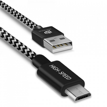 Кабел за зареждане и данни DUX DUCIS K-ONE Series USB Type A към micro USB 2.1A 2m черен