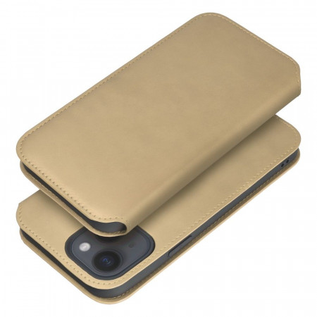 Калъф тип книга Dual Pocket - iPhone 15 Pro Max златист