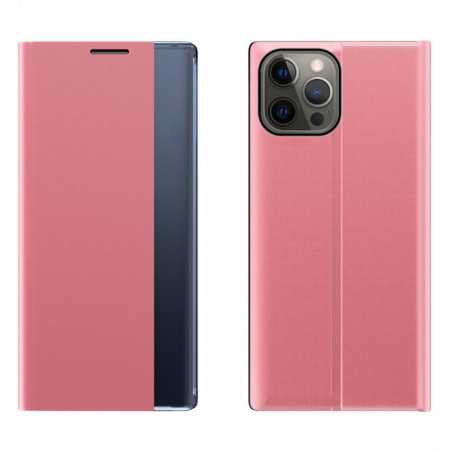 Калъф тип книга New Sleep - iPhone 13 Pro розов