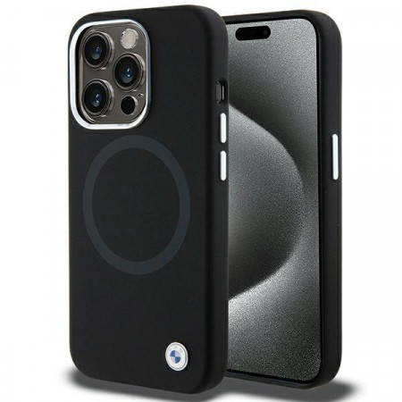 Оригинален гръб BMW Signature Liquid Silicone MagSafe - iPhone 15 Pro Max черен