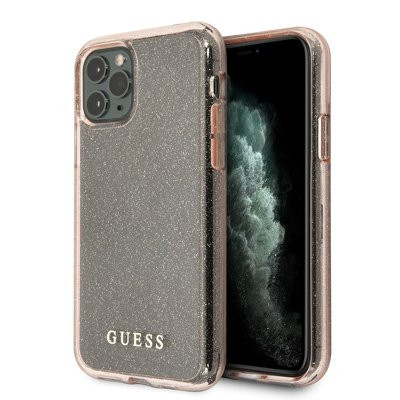 Оригинален гръб GUESS Glitter GUHCN65PCGLPI - iPhone 11 Pro Max розово злато