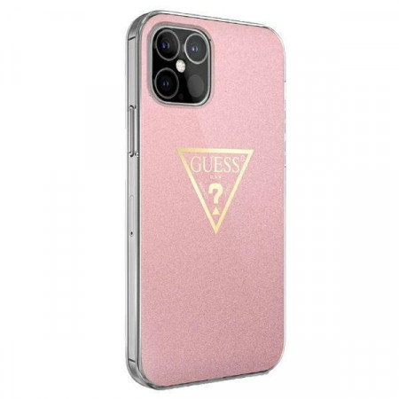 Оригинален гръб GUESS Metallic GUHCP12SPCUMPTPI - iPhone 12 mini розов