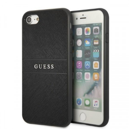 Оригинален гръб GUESS Saffiano Stripe GUHCI8PSASBBK - iPhone 7 / 8 / SE (2nd gen) / SE (3rd gen) черен