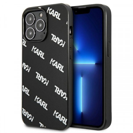 Оригинален гръб KARL LAGERFELD Allover KLHCP13LPULMBK3 - iPhone 13 Pro черен