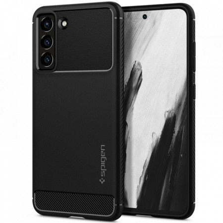 Оригинален гръб SPIGEN Rugged Armor - Samsung Galaxy S21 FE 5G черен мат
