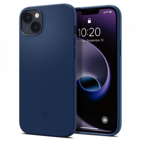 Оригинален гръб SPIGEN Silicone Fit MagSafe - iPhone 14 Plus син