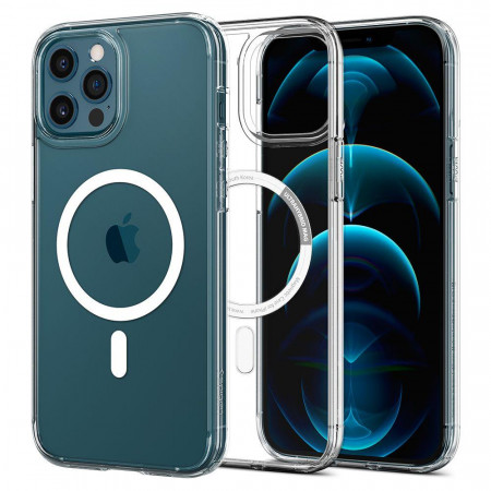 Оригинален гръб SPIGEN Ultra Hybrid MagSafe - iPhone 12 / 12 Pro бял