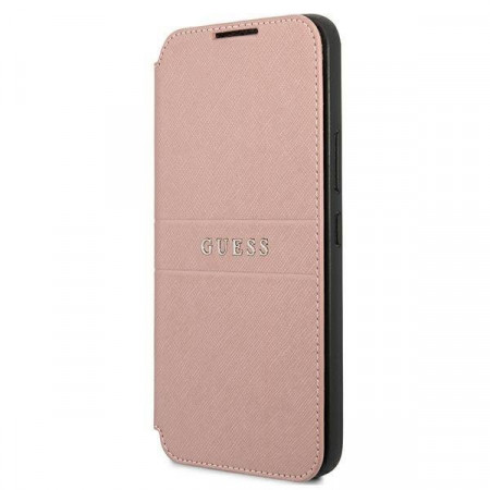 Оригинален калъф тип книга GUESS Saffiano Stripe GUBKS22MPSASBPI - Samsung Galaxy S22+ розов