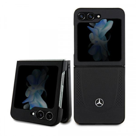Оригинален калъф MERCEDES Leather Urban - Samsung Galaxy Z Flip5 черен